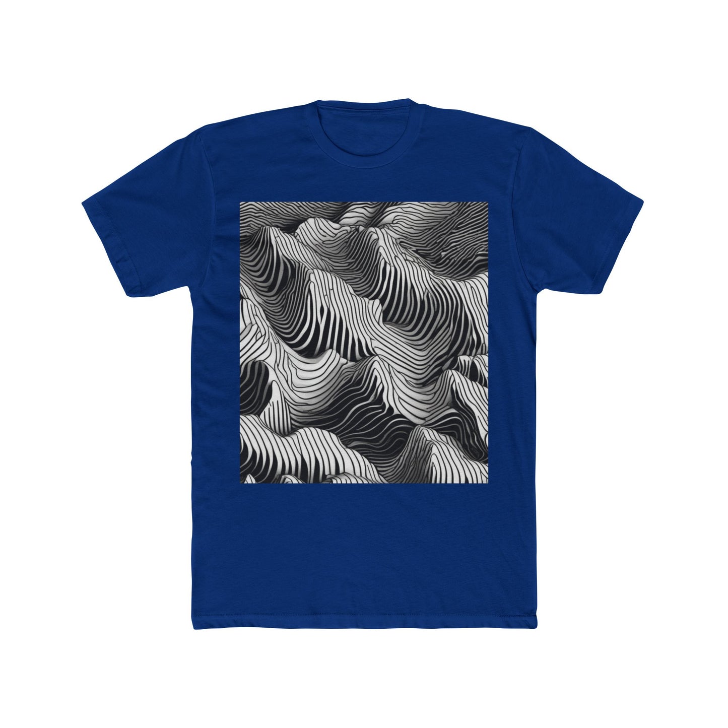 boostlete-field-day-pattern-topographic-isometric-0211 — Unisex Cotton Crew Tee (NL 3600)
