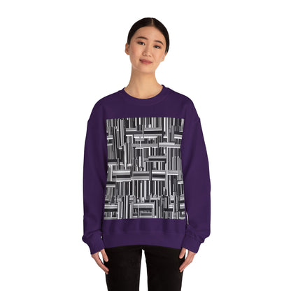 boostlete-recovery-progress-pattern-barcode-isometric-1023 — Unisex Heavy Blend Crewneck (G18000)