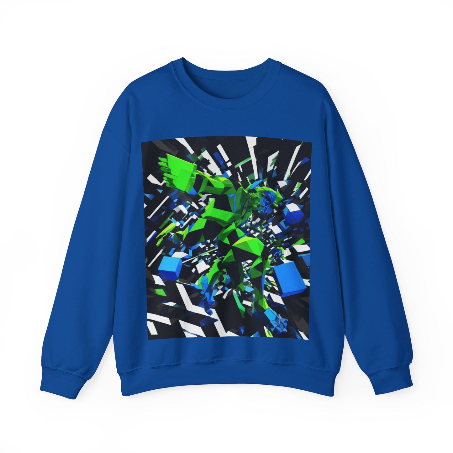 boostlete-pr-season-scene-sprinter-3d-geometric-0896 — Unisex Heavy Blend Crewneck (G18000)