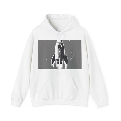 boostlete-field-day-icon-rocket-soft-monoline-1718 — Unisex Heavy Blend Hoodie (G18500)