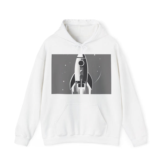 boostlete-field-day-icon-rocket-soft-monoline-1718 — Unisex Heavy Blend Hoodie (G18500)