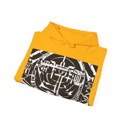 boostlete-am-crew-type-consistency-is-the-flex-centered-industrial-0137 — Unisex Heavy Blend Hooded Sweatshirt (Gildan)