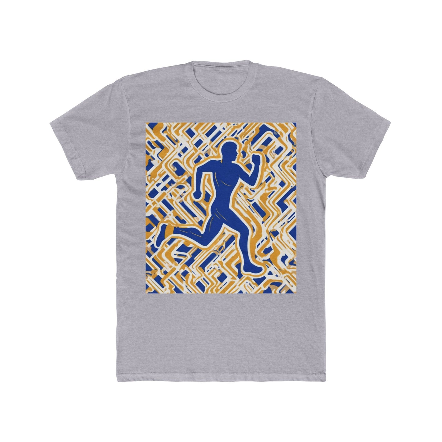 boostlete-pr-season-icon-runner-outline-industrial-0170 — Unisex Cotton Crew Tee (NL 3600)