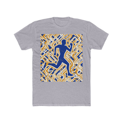 boostlete-pr-season-icon-runner-outline-industrial-0170 — Unisex Cotton Crew Tee (NL 3600)