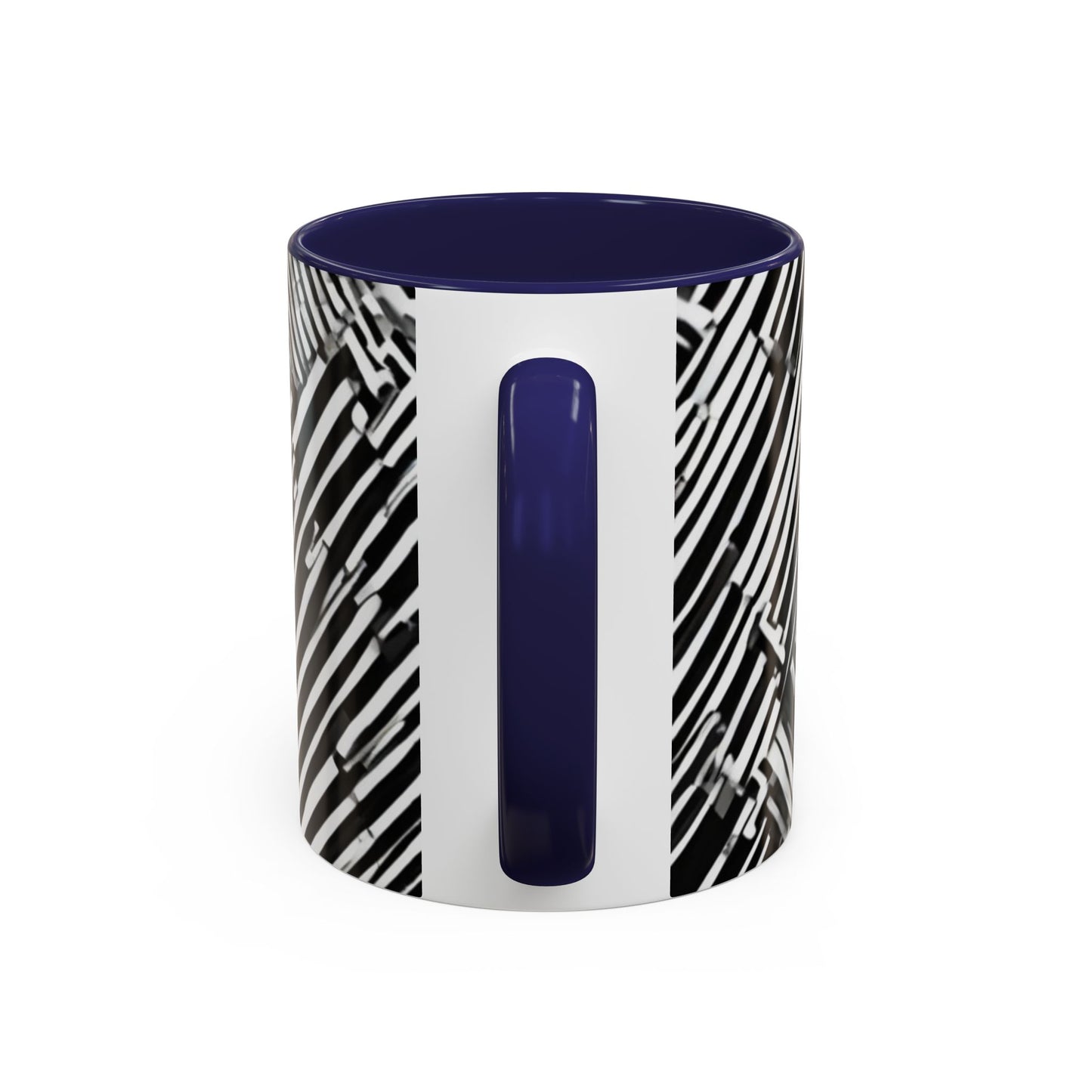 boostlete-mile-by-mile-pattern-barcode-monoline-0059 — Accent Mug 11oz/15oz