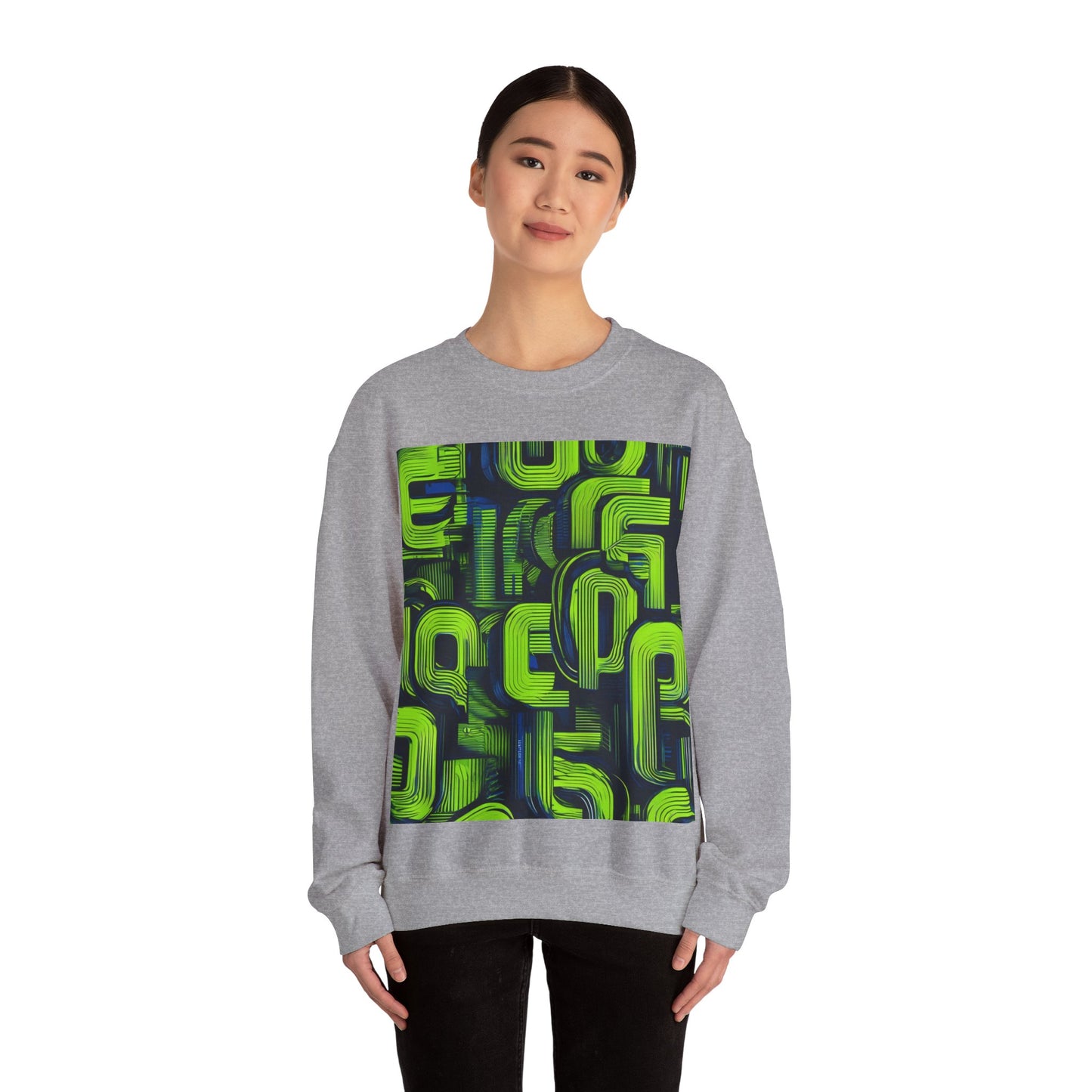 boostlete-boost-mode-type-progress-beats-perfect-vertical-engraved-0253 — Unisex Heavy Blend Crewneck Sweatshirt (Gildan)