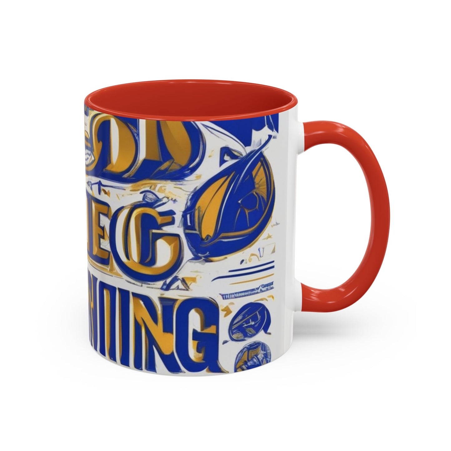 boostlete-am-crew-type-own-the-morning-outline-over-solid-vector-0429 — Accent Mug 11/15oz