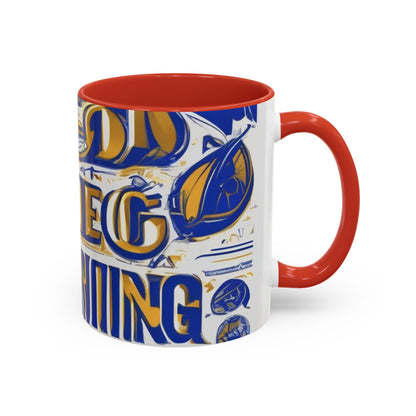boostlete-am-crew-type-own-the-morning-outline-over-solid-vector-0429 — Accent Mug 11/15oz