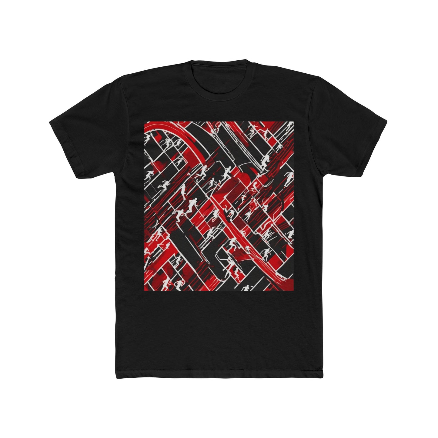 boostlete-pr-season-scene-marathoner-outline-modern-0124 — Unisex Cotton Crew Tee (NL 3600)