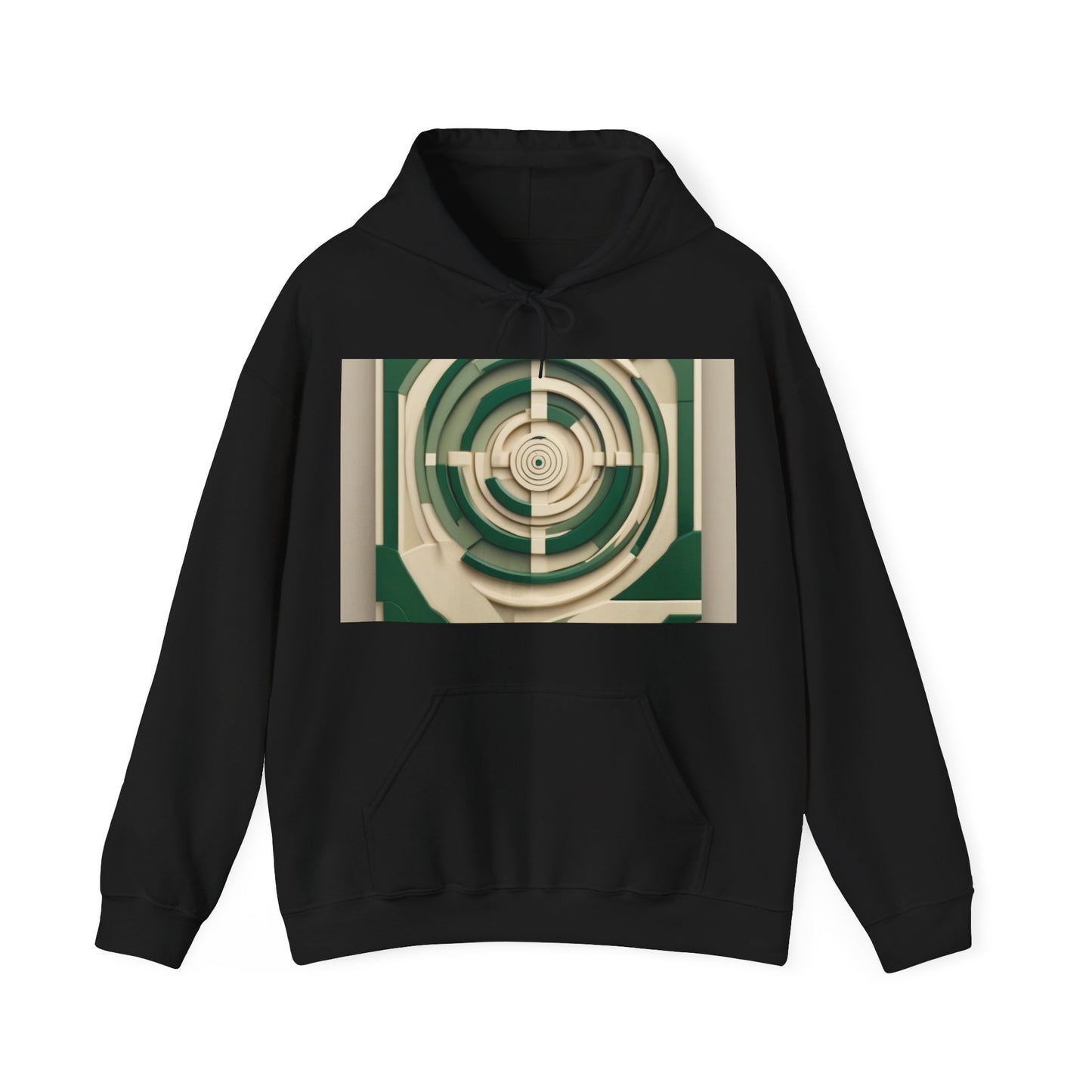 boostlete-mile-by-mile-icon-target-3d-modern-0306 — Unisex Heavy Blend Hoodie (G18500)