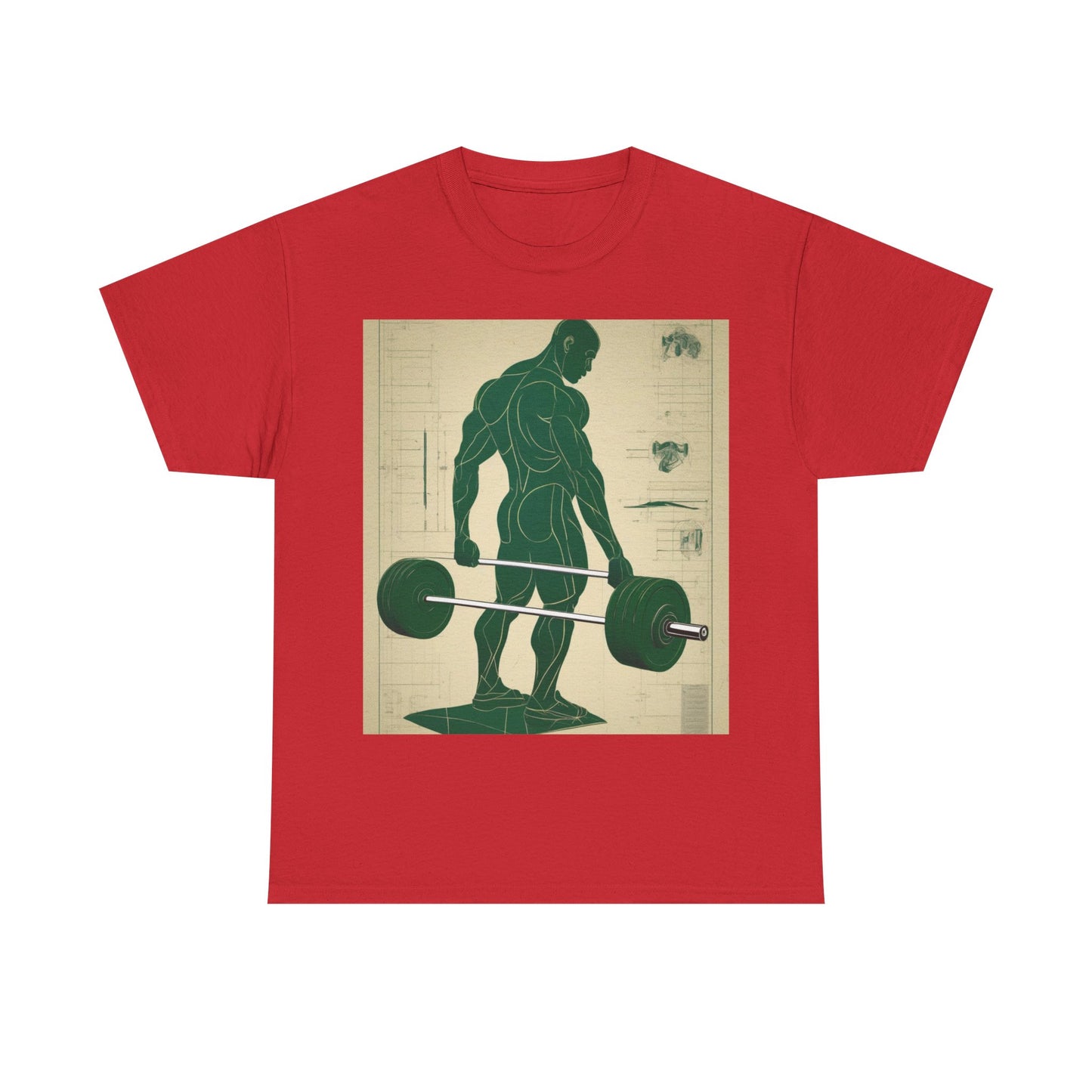 boostlete-recovery-progress-scene-deadlift-3d-blueprint-0236 — Unisex Heavy Cotton Tee (Gildan 5000)