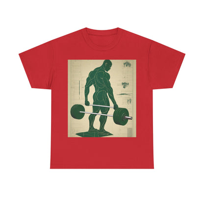 boostlete-recovery-progress-scene-deadlift-3d-blueprint-0236 — Unisex Heavy Cotton Tee (Gildan 5000)
