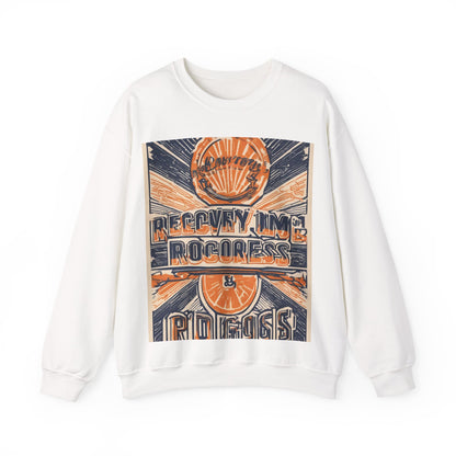 boostlete-boost-mode-type-recovery-progress-outline-over-solid-badge-0161 — Unisex Heavy Blend Crewneck Sweatshirt (Gildan)