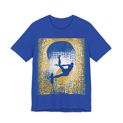 boostlete-field-day-icon-swimmer-halftone-paper-0246 — Unisex Jersey Short Sleeve (B+C 3001)