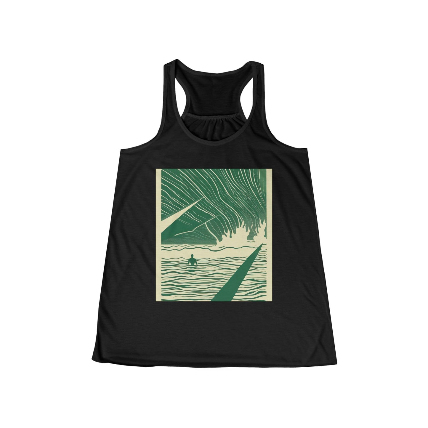 boostlete-mile-by-mile-icon-swimmer-motion-isometric-0078 — Women's Flowy Racerback Tank (B+C 8800)