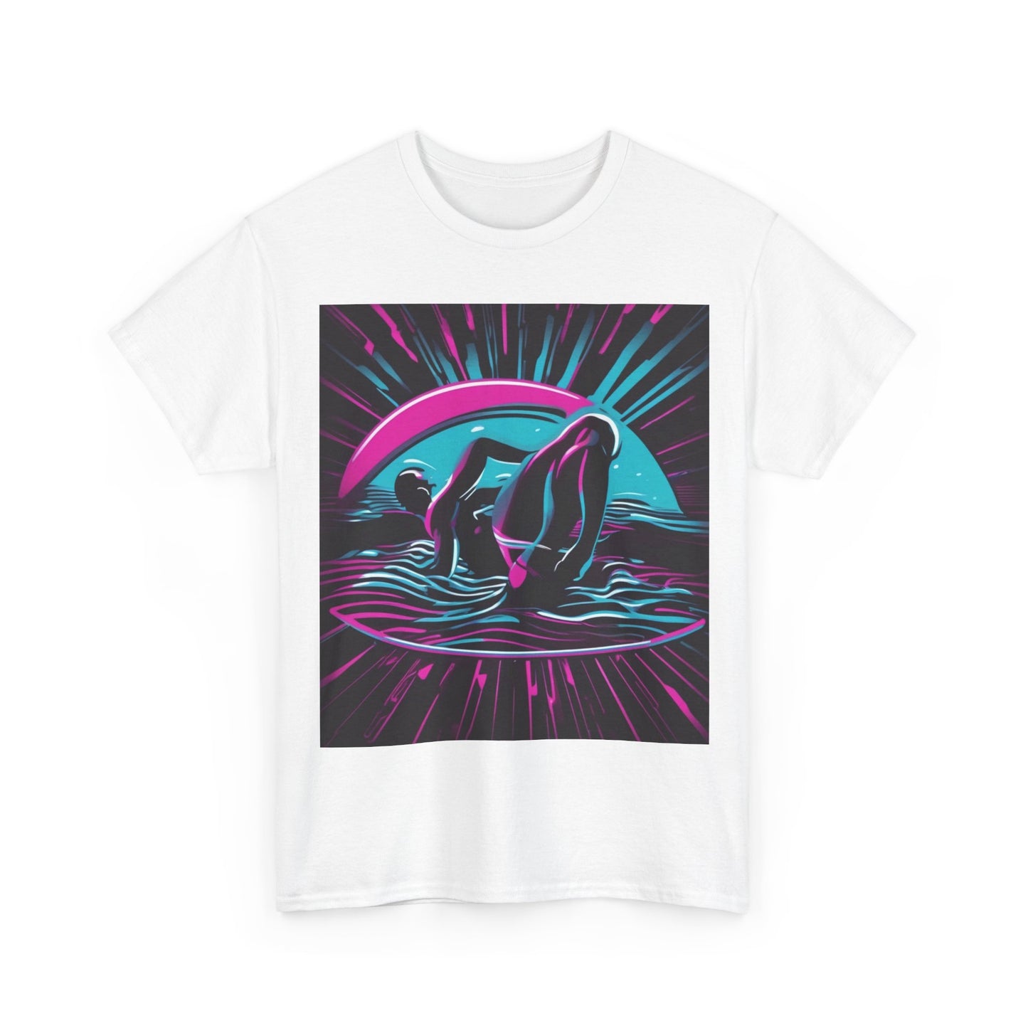 boostlete-pr-season-icon-swimmer-duotone-bold-0126 — Unisex Heavy Cotton Tee (Gildan 5000)