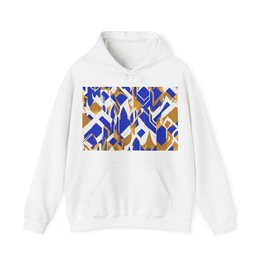 boostlete-field-day-icon-flame-glitch-geometric-0090 — Unisex Heavy Blend Hooded Sweatshirt (Gildan)