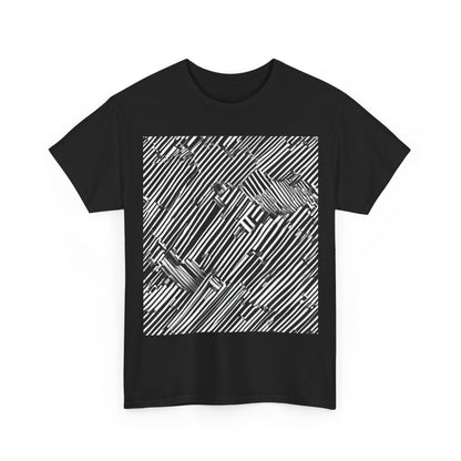 boostlete-mile-by-mile-pattern-barcode-monoline-0059 — Unisex Heavy Cotton Tee (Gildan 5000)