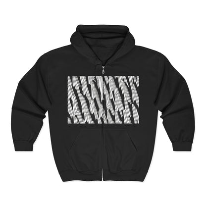 boostlete-iron-intent-pattern-micro-isometric-0199 — Unisex Heavy Blend Full-Zip Hooded Sweatshirt