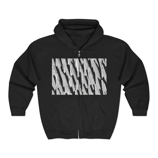 boostlete-iron-intent-pattern-micro-isometric-0199 — Unisex Heavy Blend Full-Zip Hooded Sweatshirt