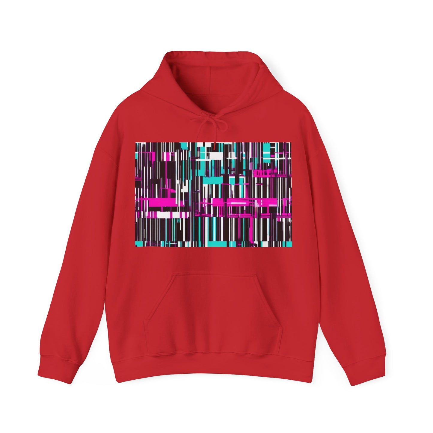 boostlete-am-crew-pattern-barcode-bold-0023 — Unisex Heavy Blend Hooded Sweatshirt (Gildan)