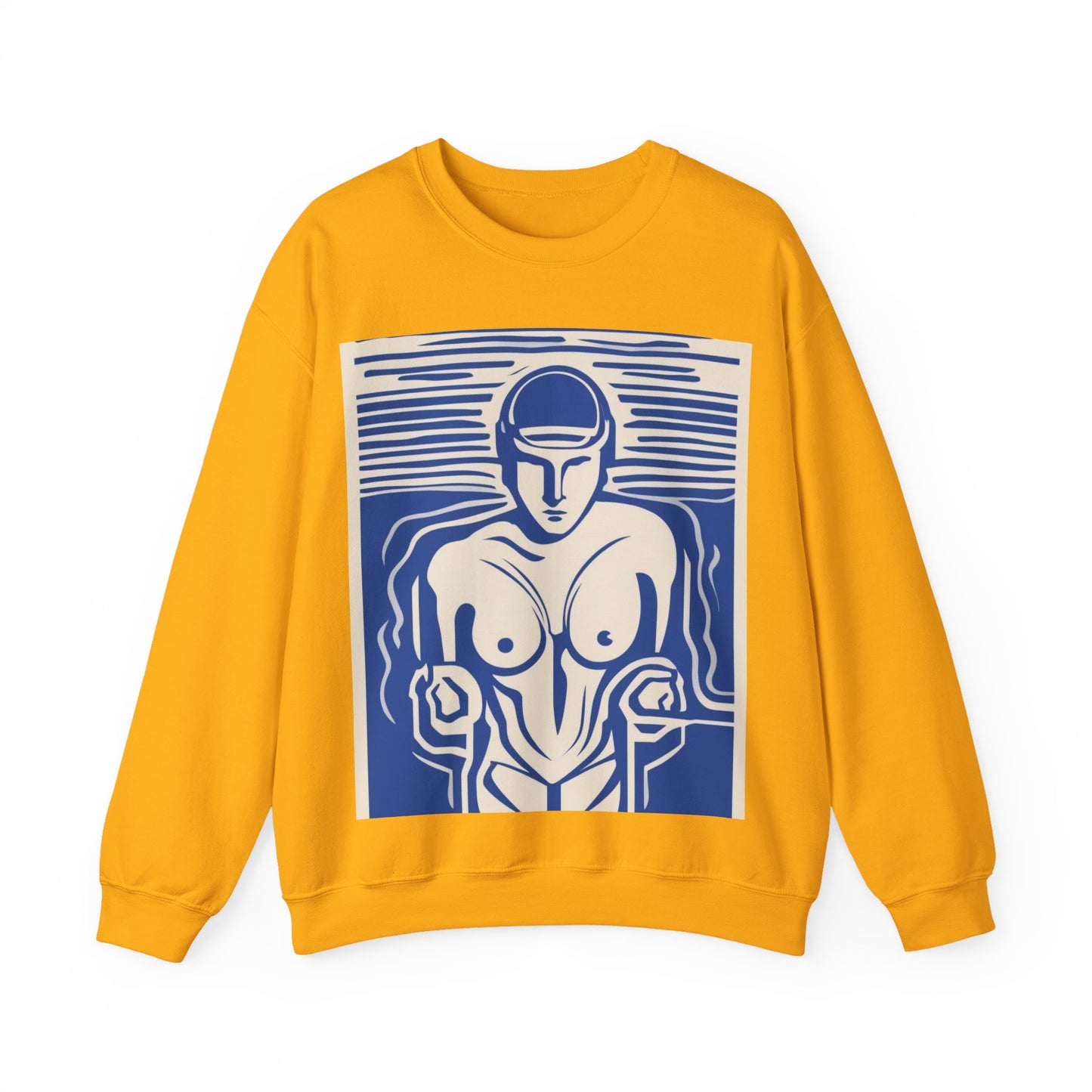 boostlete-boost-mode-icon-swimmer-motion-vector-0062 — Unisex Heavy Blend Crewneck Sweatshirt (Gildan)