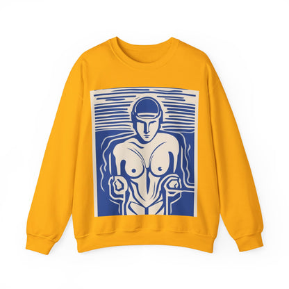 boostlete-boost-mode-icon-swimmer-motion-vector-0062 — Unisex Heavy Blend Crewneck Sweatshirt (Gildan)