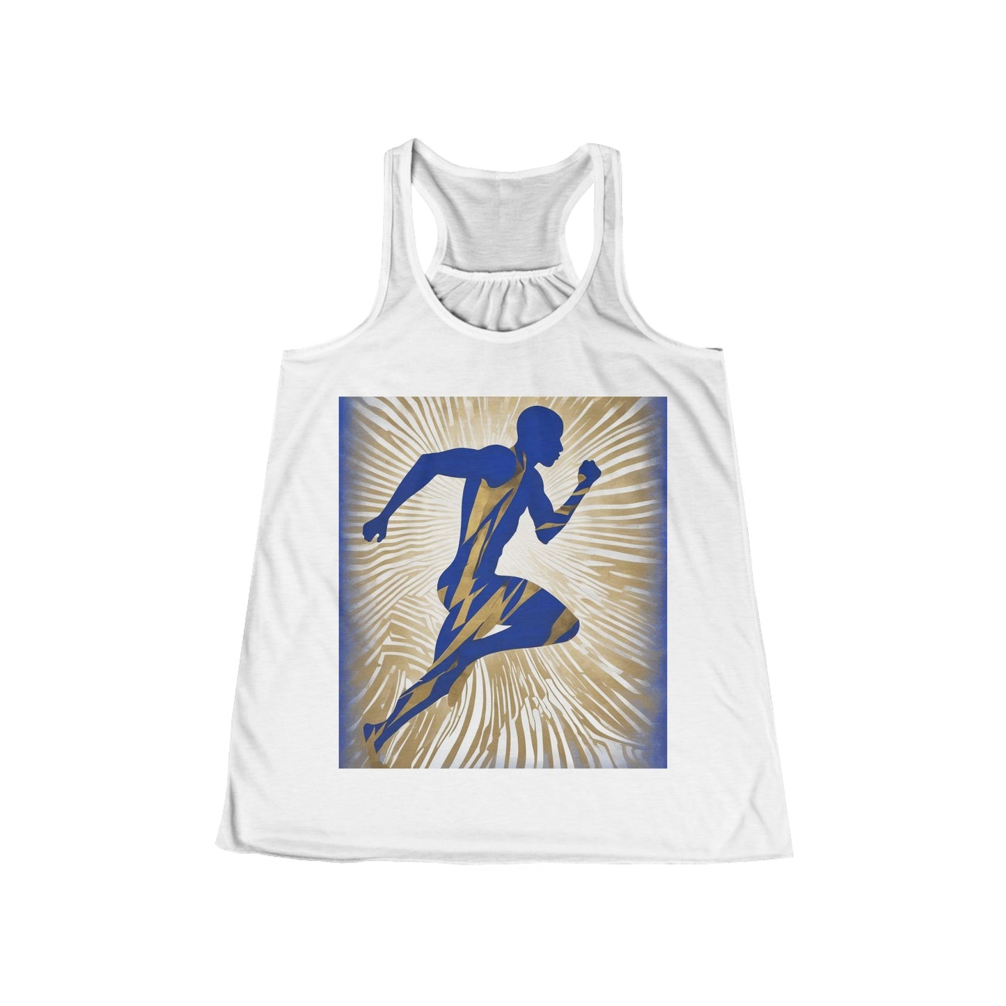 boostlete-field-day-scene-sprinter-motion-paper-0496 — Women's Flowy Racerback Tank (B+C 8800)