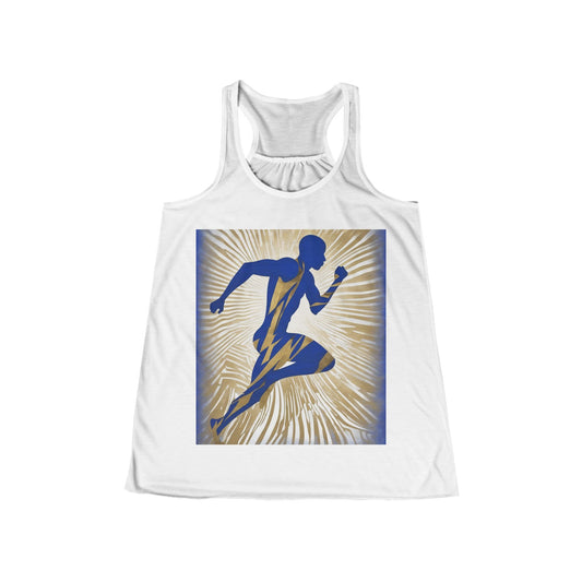 boostlete-field-day-scene-sprinter-motion-paper-0496 — Women's Flowy Racerback Tank (B+C 8800)