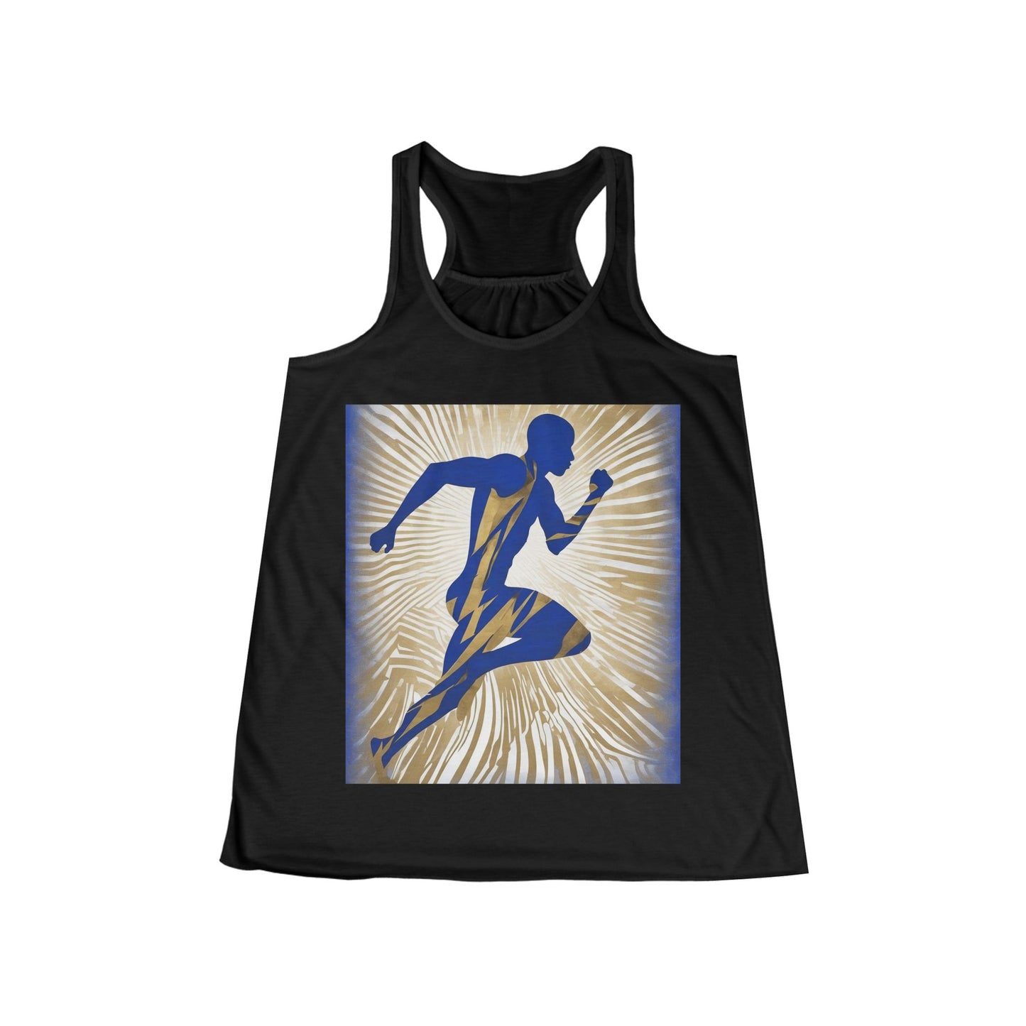 boostlete-field-day-scene-sprinter-motion-paper-0496 — Women's Flowy Racerback Tank (B+C 8800)