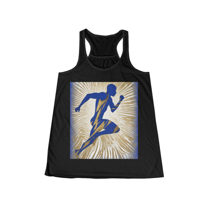 boostlete-field-day-scene-sprinter-motion-paper-0496 — Women's Flowy Racerback Tank (B+C 8800)