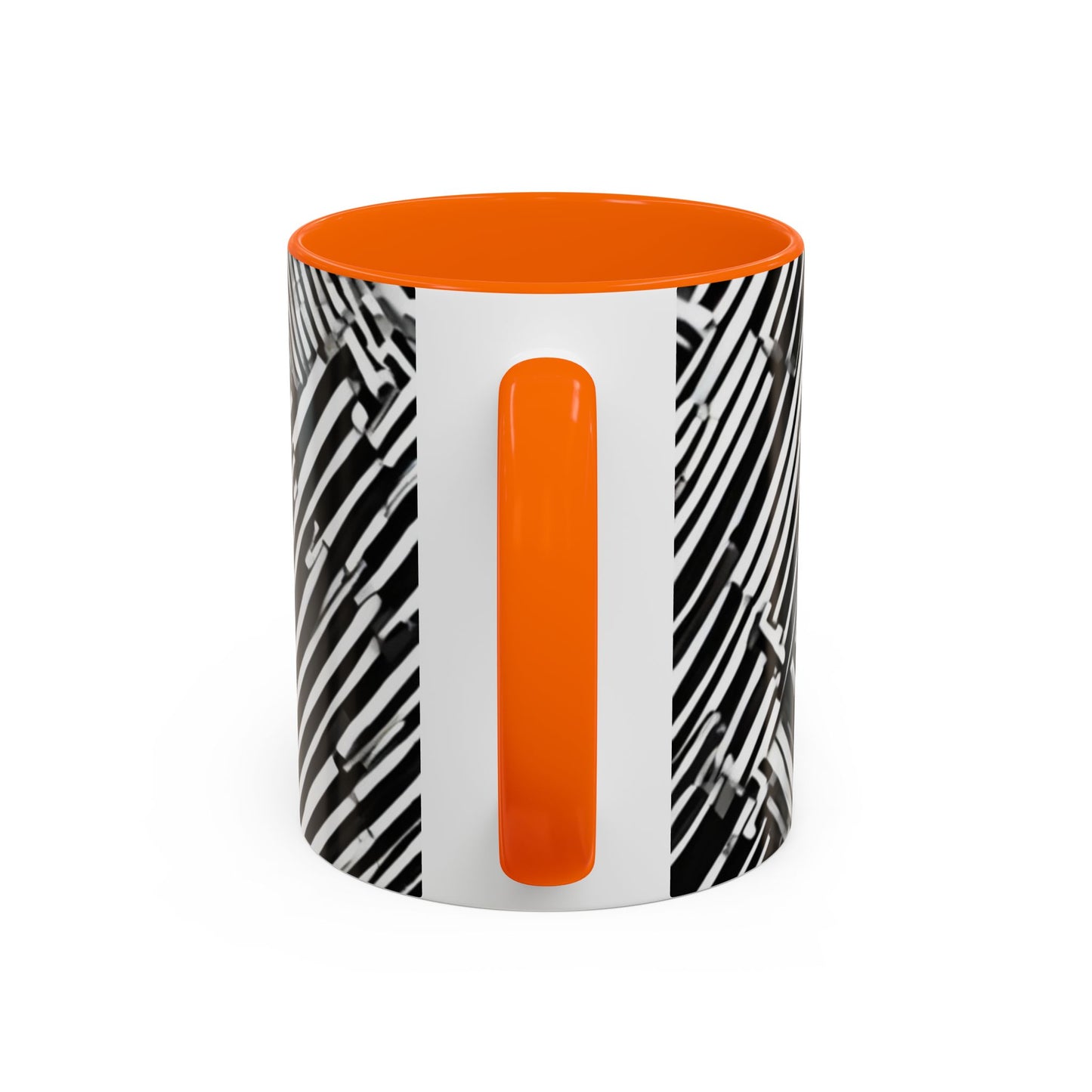 boostlete-mile-by-mile-pattern-barcode-monoline-0059 — Accent Mug 11oz/15oz