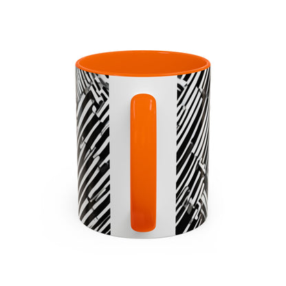 boostlete-mile-by-mile-pattern-barcode-monoline-0059 — Accent Mug 11oz/15oz