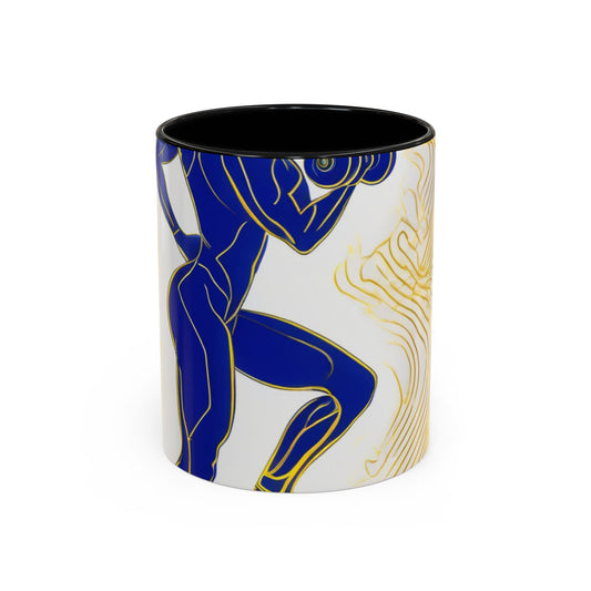boostlete-iron-intent-scene-lunge-neon-line-art-0392 — Accent Mug 11/15oz