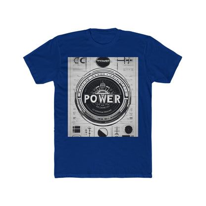 boostlete-boost-mode-type-power-in-quiet-badge-blueprint-0245 — Unisex Cotton Crew Tee (NL 3600)