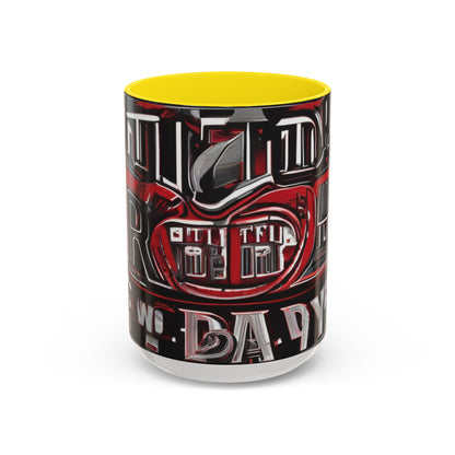boostlete-boost-mode-type-win-the-day-outline-over-solid-monoline-0477 — Accent Mug 11/15oz