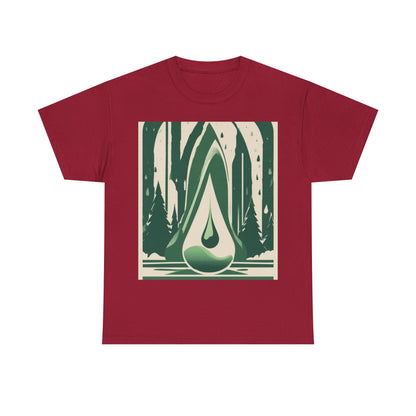 boostlete-quiet-power-icon-water-glitch-retro-0186 — Unisex Heavy Cotton Tee (Gildan 5000)