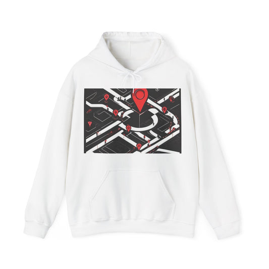 boostlete-am-crew-icon-map-matte-isometric-0094 — Unisex Heavy Blend Hooded Sweatshirt (Gildan)