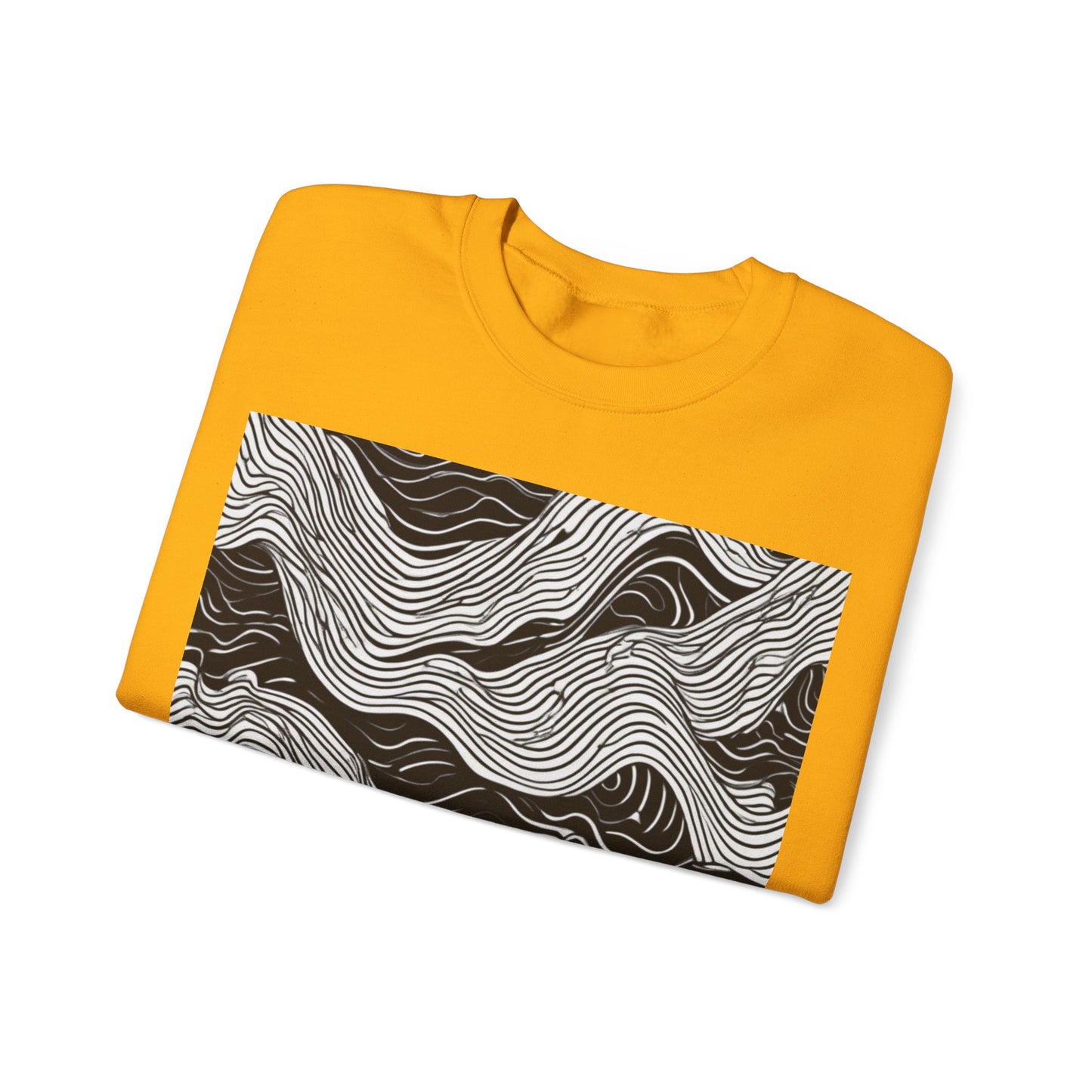 boostlete-field-day-pattern-topographic-line-art-0239 — Unisex Heavy Blend Crewneck Sweatshirt (Gildan)
