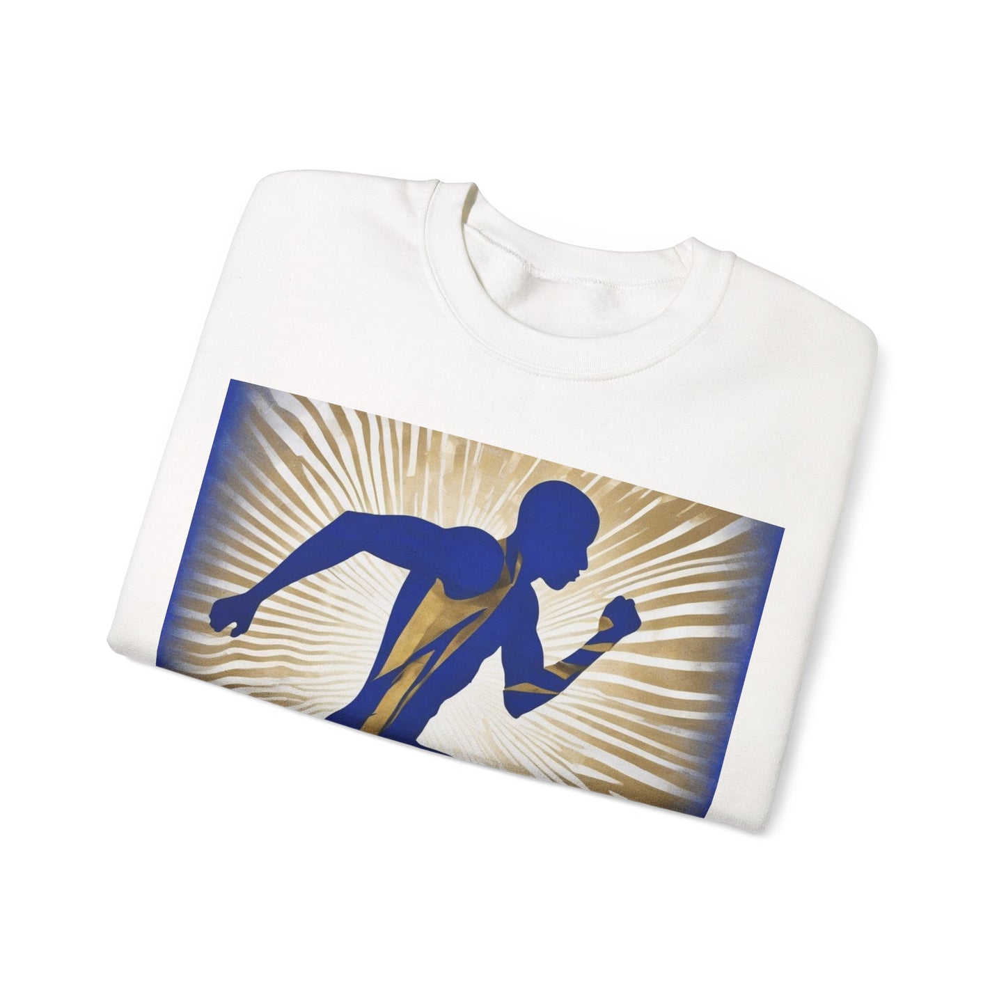 boostlete-field-day-scene-sprinter-motion-paper-0496 — Unisex Heavy Blend Crewneck Sweatshirt (Gildan)