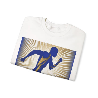 boostlete-field-day-scene-sprinter-motion-paper-0496 — Unisex Heavy Blend Crewneck Sweatshirt (Gildan)