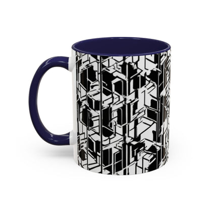 boostlete-field-day-pattern-micro-blueprint-0927 — Accent Mug 11/15oz