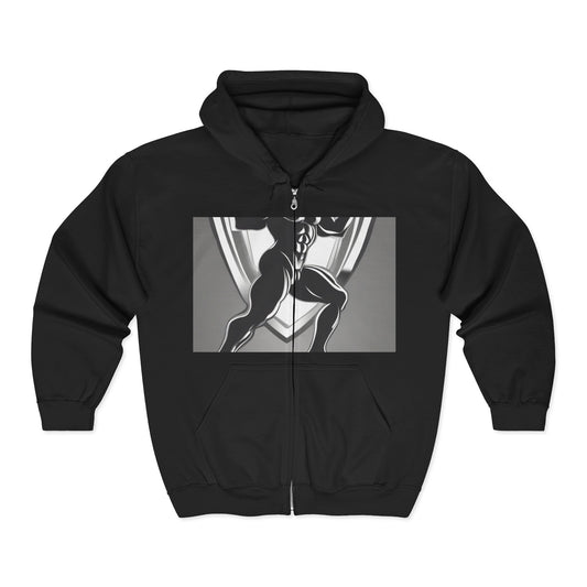 boostlete-mile-by-mile-scene-lunge-3d-athletic-0020 — Unisex Heavy Blend Full-Zip Hooded Sweatshirt