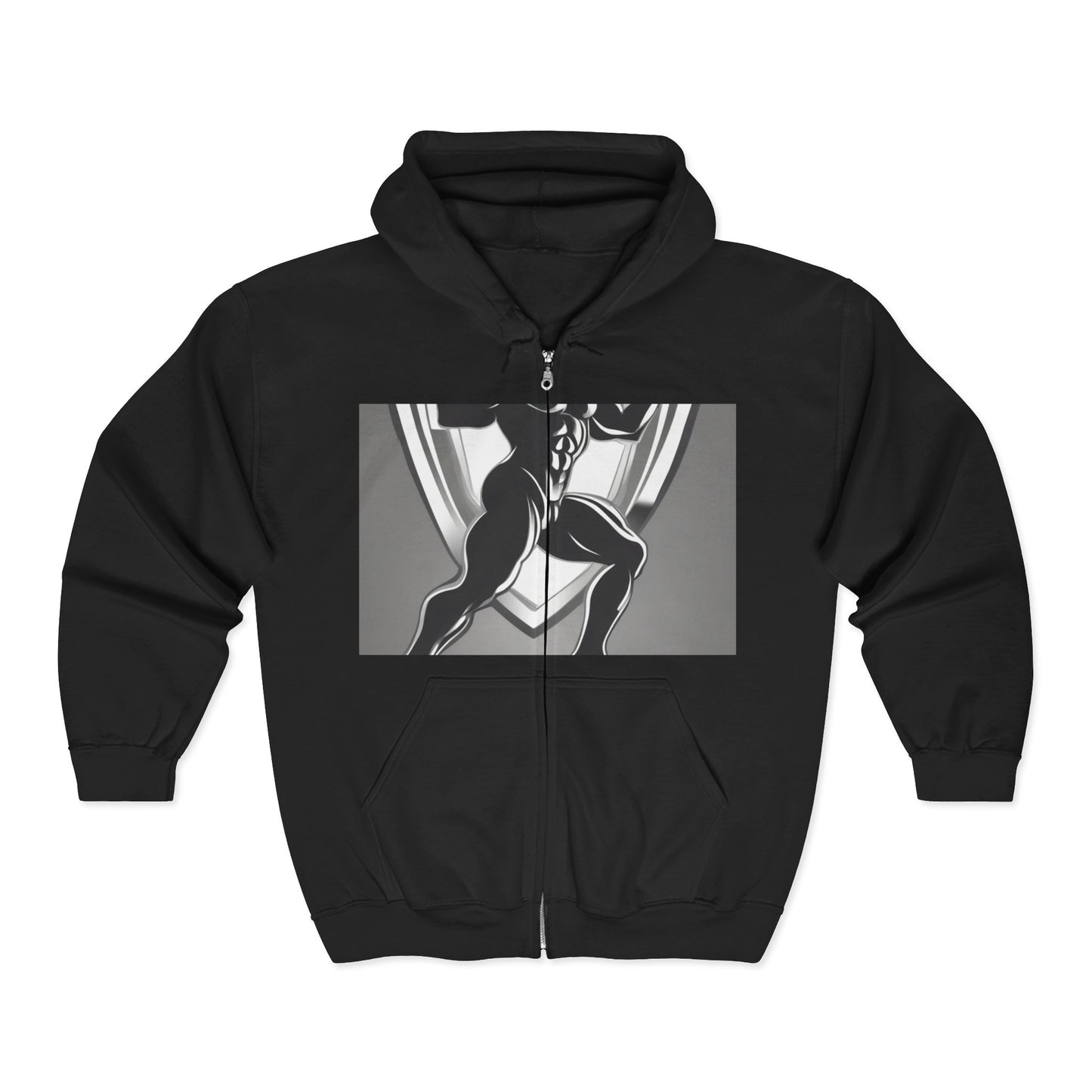 boostlete-mile-by-mile-scene-lunge-3d-athletic-0020 — Unisex Heavy Blend Full-Zip Hooded Sweatshirt