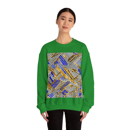 boostlete-boost-mode-pattern-diagonal-monoline-0015 — Unisex Heavy Blend Crewneck Sweatshirt (Gildan)