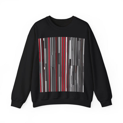 boostlete-am-crew-pattern-barcode-athletic-0911 — Unisex Heavy Blend Crewneck (G18000)