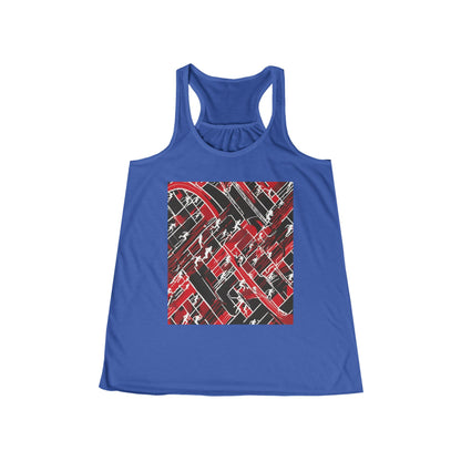 boostlete-pr-season-scene-marathoner-outline-modern-0124 — Women's Flowy Racerback Tank (B+C 8800)