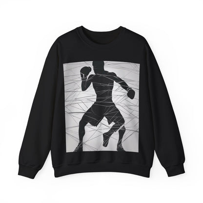 boostlete-mile-by-mile-scene-boxer-motion-geometric-0028 — Unisex Heavy Blend Crewneck Sweatshirt (Gildan)