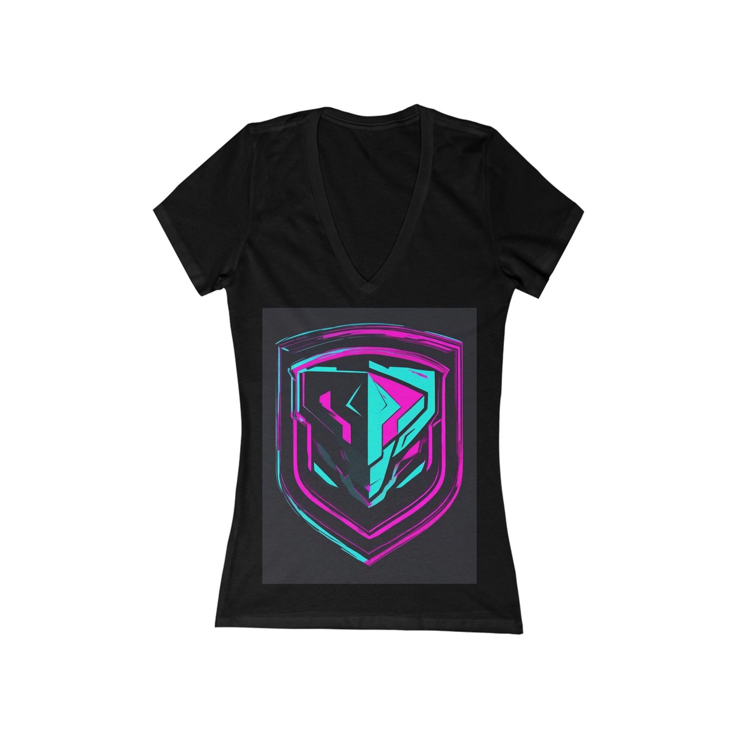 boostlete-pr-season-icon-shield-speed-industrial-0270 — Women's Deep V-Neck Tee (B+C 6035)