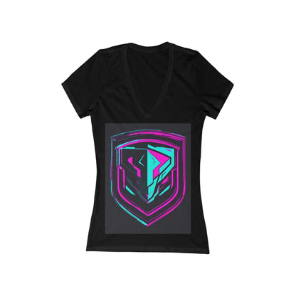 boostlete-pr-season-icon-shield-speed-industrial-0270 — Women's Deep V-Neck Tee (B+C 6035)